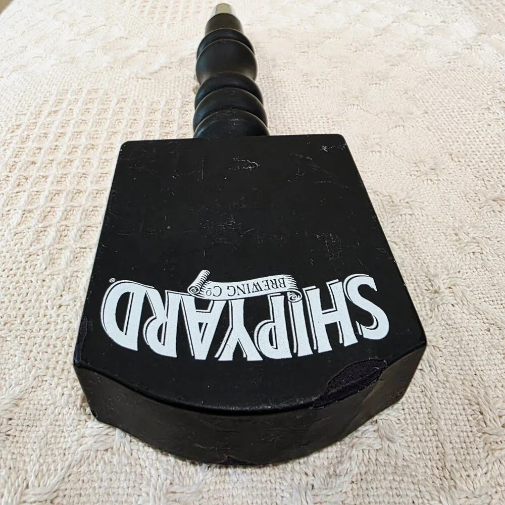 Shipyard Brewing Co Portland ME Wood Black Chalkboard Beer Tap Handle